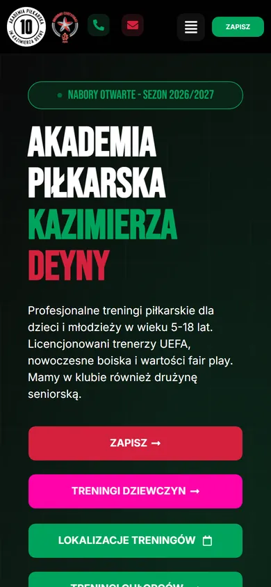 Wersja mobilna: AP Deyna - strona akademii piłkarskiej