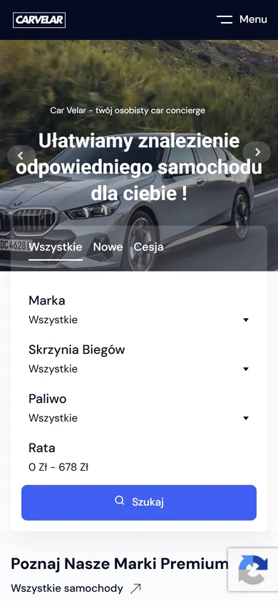 Wersja mobilna: CarVelar - leasing samochodów premium