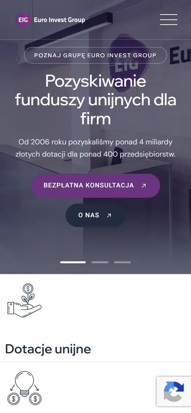 Wersja mobilna: Euro Invest Group - doradztwo w pozyskiwaniu dotacji
