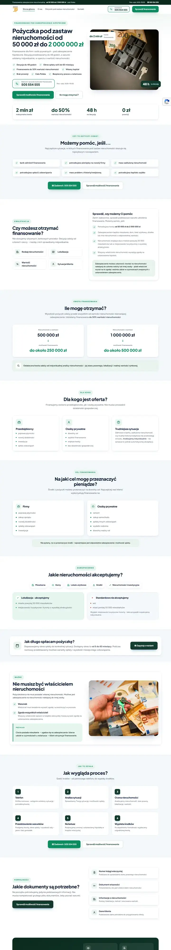 Zrzut całej strony: Podzastaw - pożyczki pod zastaw nieruchomości