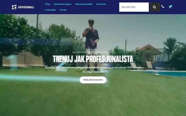 Zrzut strony: SenseBall - sklep z inteligentną piłką treningową