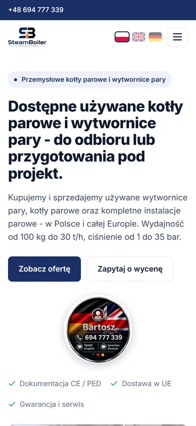 Wersja mobilna: SteamBoiler - kotły parowe i wytwornice pary