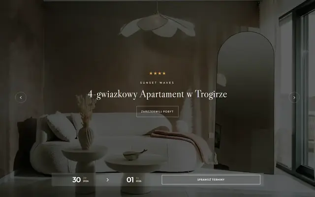 Zrzut strony: Sunset Waves - apartament w Trogirze