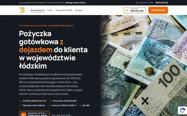 Zrzut strony: Szukam Pożyczki - pożyczki gotówkowe z dojazdem