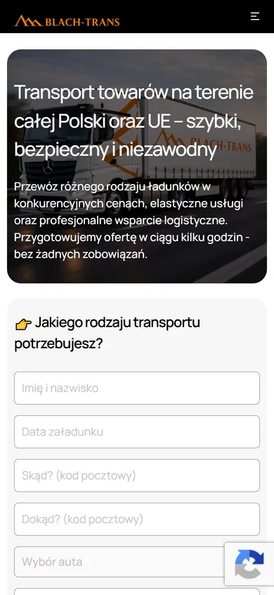 Wersja mobilna: Blach Trans - transport krajowy i międzynarodowy