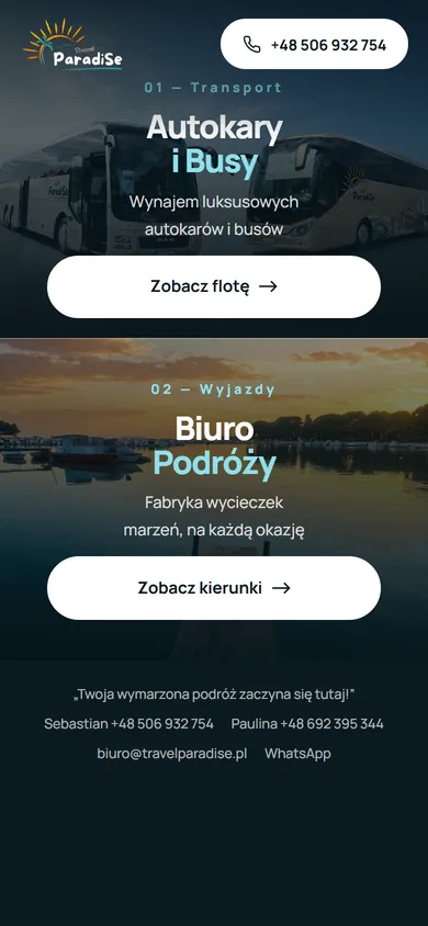 Wersja mobilna: Travel Paradise - biuro podróży i wynajem autokarów