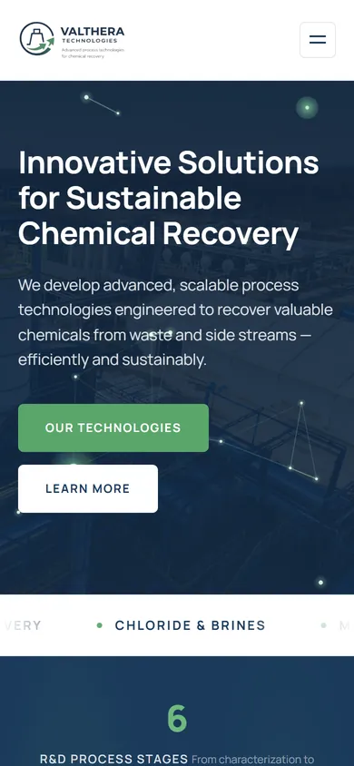 Wersja mobilna: Valthera - technologie odzysku chemikaliów