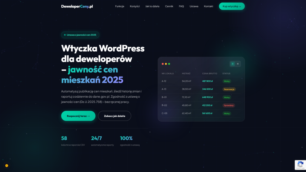 DeweloperCeny.pl — Platforma cenowa dla deweloperów